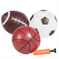 3-piece set: Basketball, Football, Rugby & Pump – Outdoor Beach & Indoor Ball Sports Game Water Toy